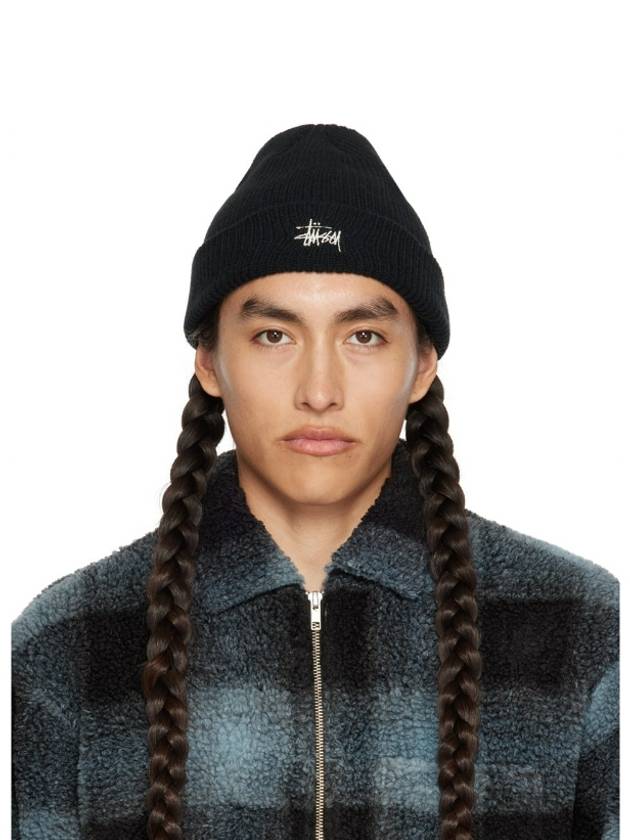 스투시 스몰 로고 자수 비니 블랙 남성 여성 1321019