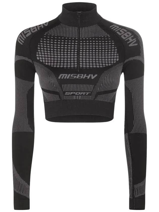 Misbhv 스포츠 유로파 크롭 쿼터 지퍼 탑 231W521_None