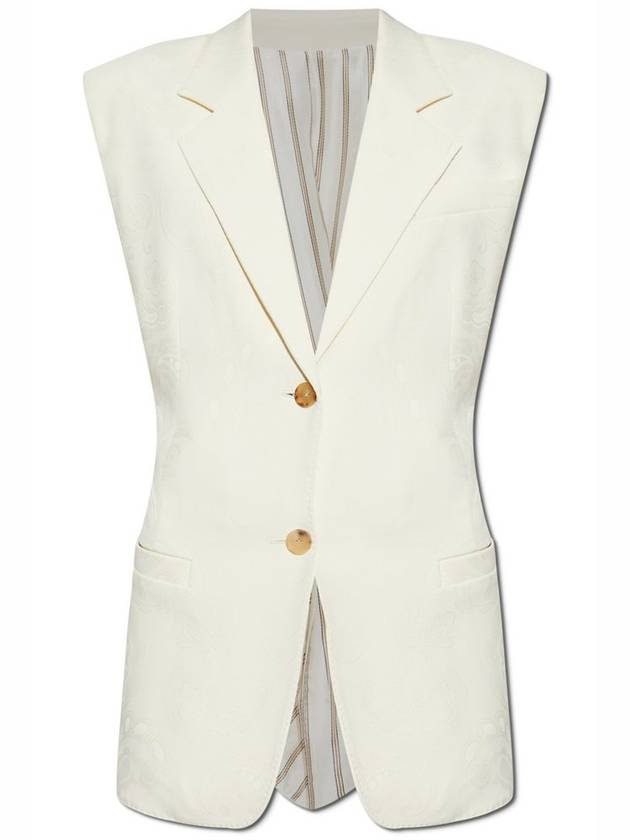 에트로 페이즐리-자카드 개더드 웨이스트코트