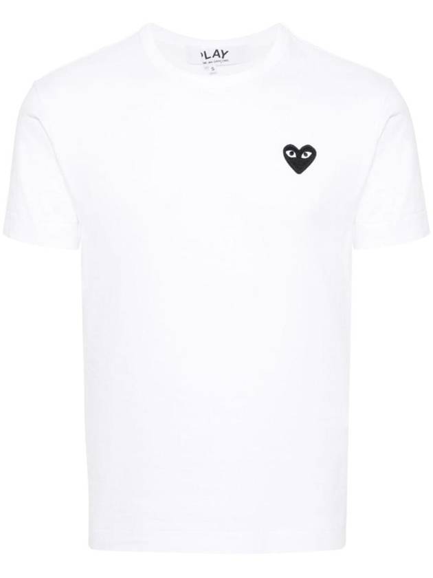 꼼데가르송 남성 BLACK HEART COTTON T 셔츠 AXT0642
