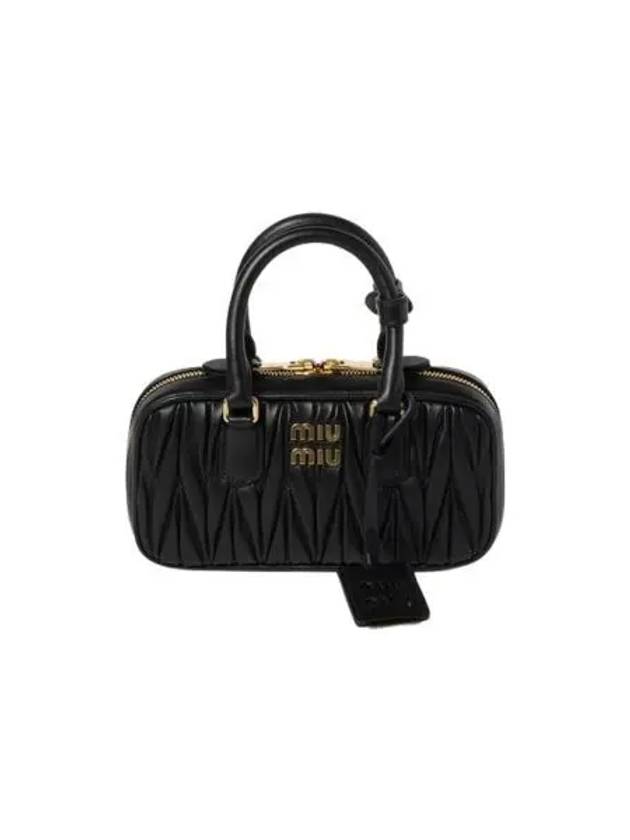 미우 미우 아르카디 마테라쎄 나파 레더 미니백 블랙 Miu Miu Arcadie Matelasse Nappa Leather Mini Bag Black