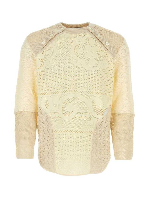 MARINE SERRE 투톤 크로셰 오버사이즈 스웨터 T349SS23MUKNICO001 09