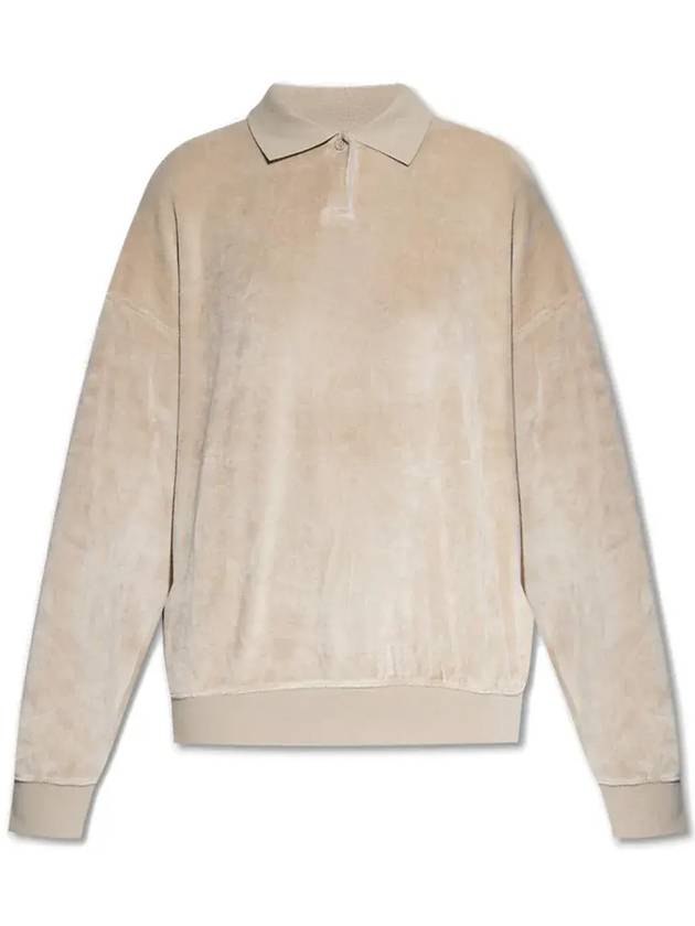 Fear Of God Essentials 루즈핏 벨루어 스웨트셔츠 192SU225121FW0_SMOKE