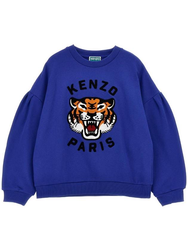 KENZO KIDS Logo embroidery sweatshirt K60979BLU