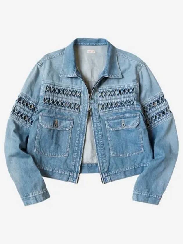 캐피탈 11.5온즈 데님 집시 드리블 자켓 프로세싱 Kapital 11.5 oz. Denim Gypsy Dribble Jacket Processing