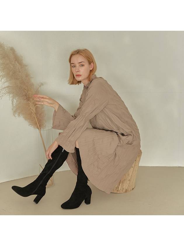 티나블러썸 여성 브람스 롱 원피스 브라운