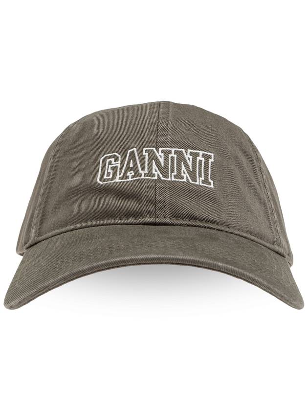 Ganni Baseball Cap  Women's  Green