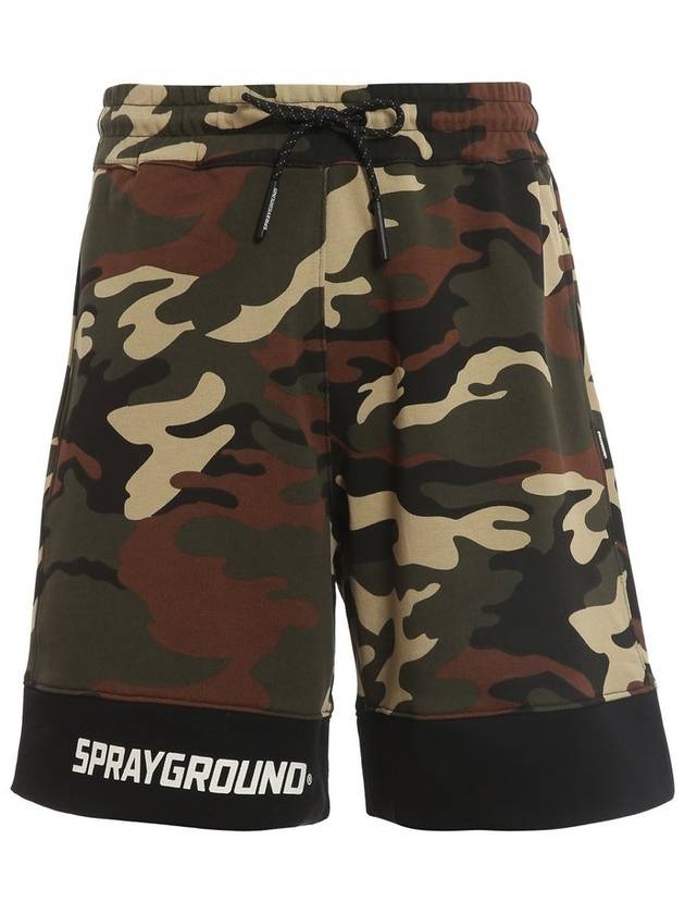 스프레이그라운드 카모 프린트 드로스트링 반바지