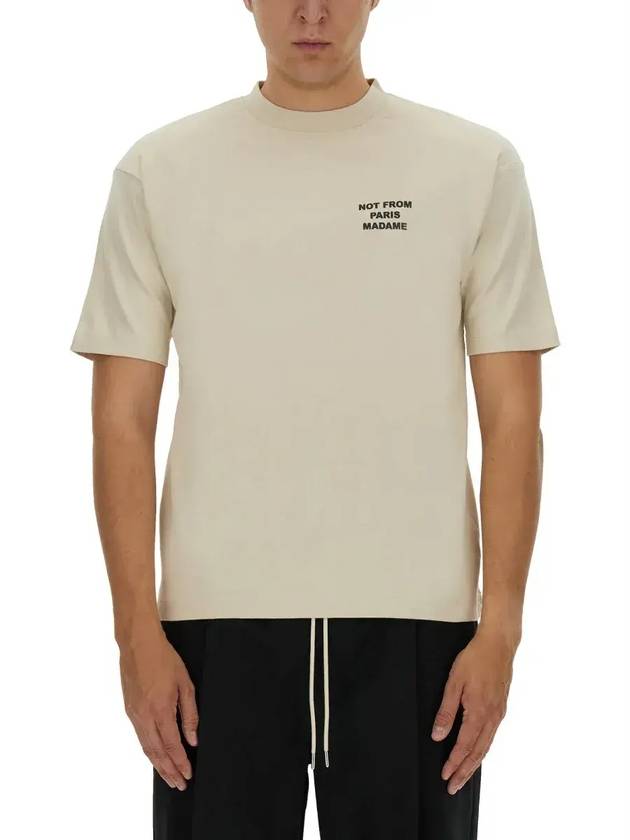 Funny Mr. 슬로건 프린트 크루넥 티셔츠 TS203CO002_MT