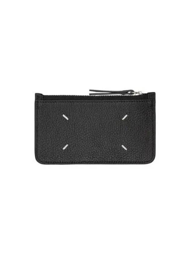 메종 마르지엘라 스티치 지퍼 카드 홀더 블랙 Maison Margiela Stitch Zipped Card Holder Black