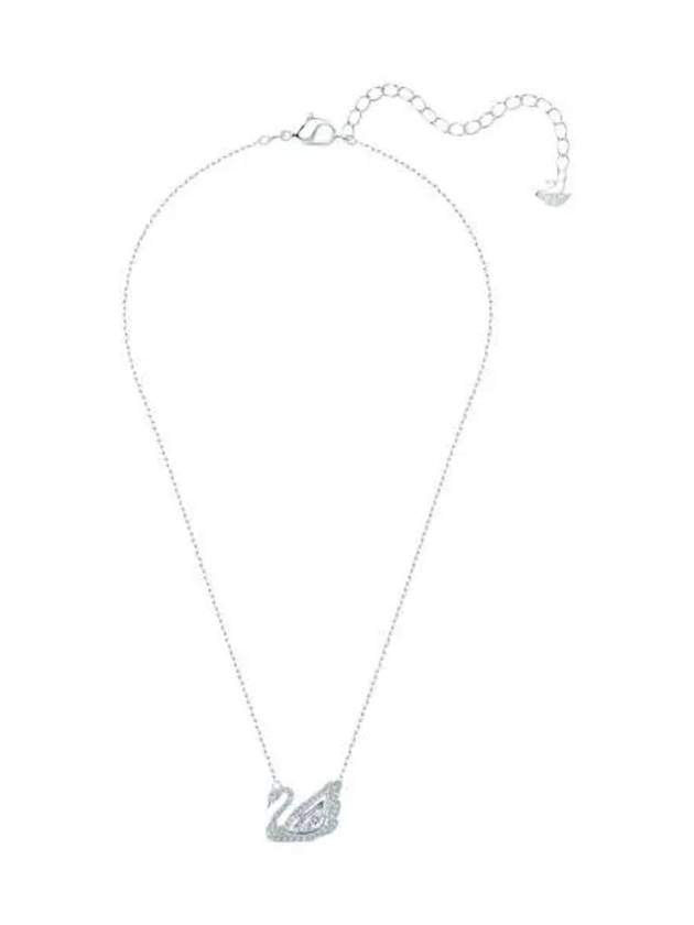 W 스와로브스키 댄싱 스완 네클리스 화이트 로듐 플래팅 W Swarovski Dancing Swan Necklace White Rhodium Plated