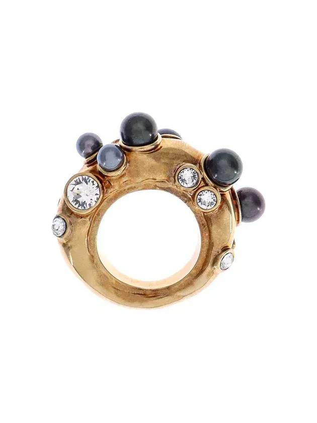 Dries Van Noten 로고가 새겨진 장식 반지 241018243094_973