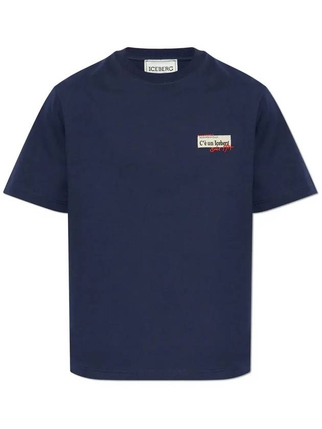 아이스버그 로고 패치 크루넥 티셔츠 25EI1P0F0266304_6479