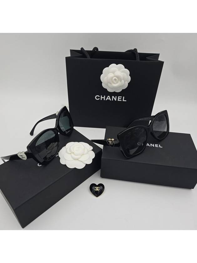 샤넬 하트로고 선글라스 블랙 스퀘어 아시안핏 A71589