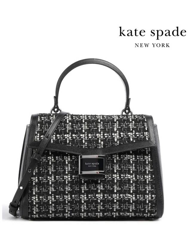 케이트스페이드 가방 케이티 트위드 미디엄 탑 핸드백 KE439