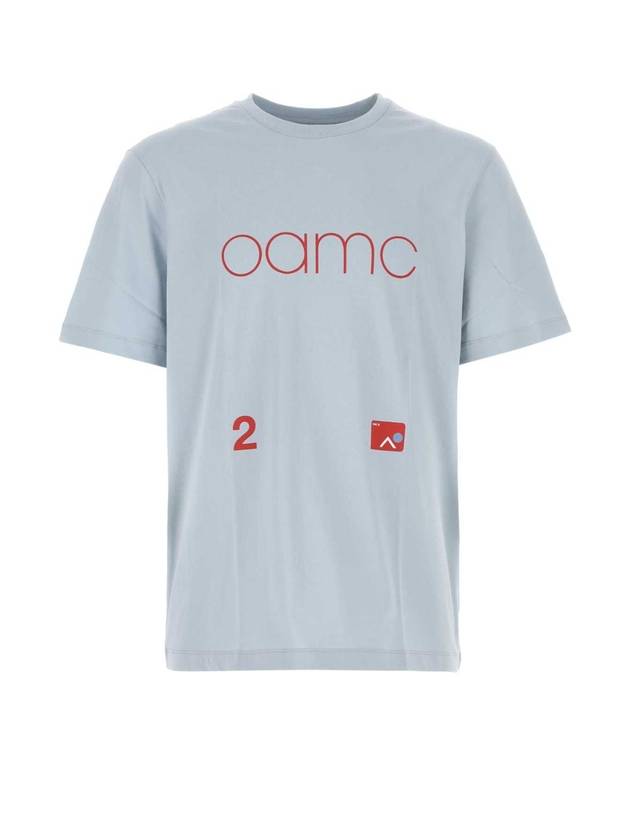OAMC 라이트 블루 코튼 오버사이즈 티셔츠 23E28OAJ10COT00744 462