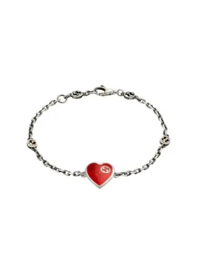 구찌 하트 브레이슬릿 인터로킹 G 실버 Gucci Heart Bracelet With Interlocking G Silver