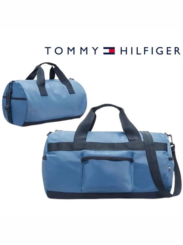 타미힐피거 여성 시티 로고 더플백 가방 스카이블루