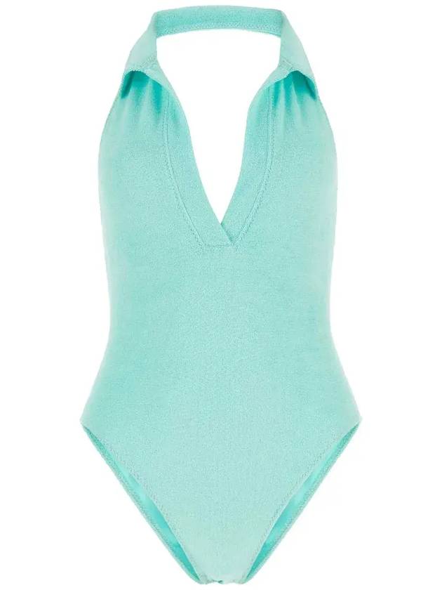 Lisa Marie Fernandez 폴로 마이요 테리 클로스 V넥 수영복 2023SP490ST_SEAFOATER