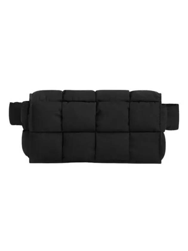보테가 베네타 패딩 테크 카세트 벨트백 블랙 패러킷 Bottega Veneta Padded Tech Cassette Belt Bag Black Parakeet