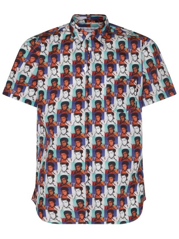 Comme des Garcons 셔츠 그래픽 프린트 버튼 셔츠