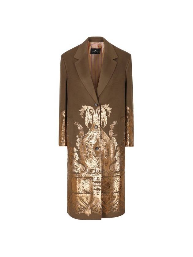 에트로 메탈릭 페이즐리 프린트 코트
