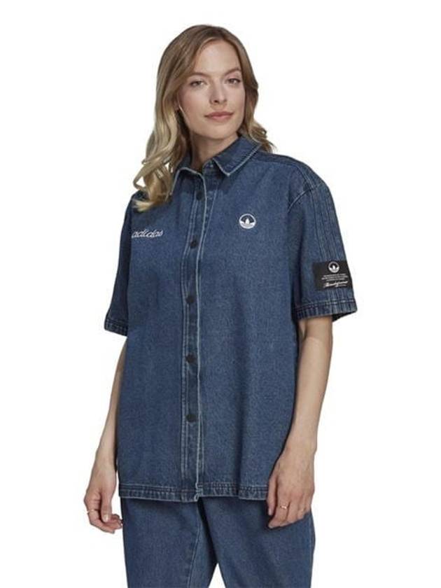 아디다스 데님 반팔 셔츠 HL9059