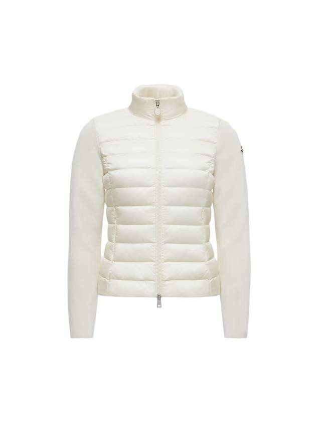 몽클레르 패딩 울 집업 가디건 화이트