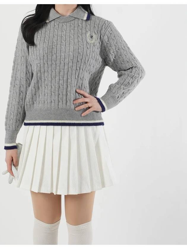 여성골프니트 긴팔 꽈배기 BDF꽈배기 티셔츠 여성골프웨어 골프복 데일리룩