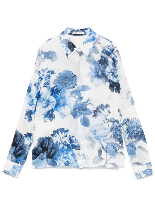 앨리스앤올리비아 여성 WILLA PRINTED SILK 셔츠 CC503P56013K417