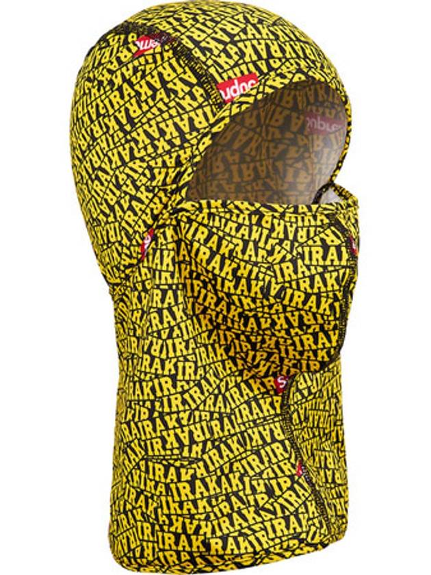 22FW 슈프림 x 이라크 라이트웨이트 발라클라바 옐로우 Supreme x Irak Lightweight Balaclava Yellow