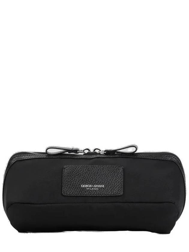 조르지오 아르마니 로고 패치 지퍼업 뷰티 케이스 GM001188AF14204_UC001BLACK