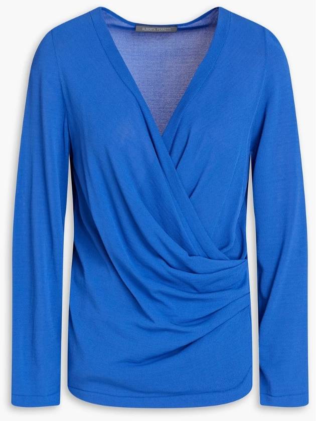 NB07 알베르타페레티 여성 스웨터 Wrap effect ruched knitted sweater 1647597306578878