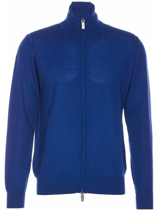 Paolo Pecora Blue Sweater High Neck