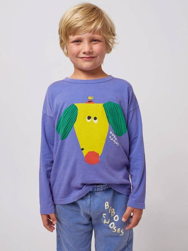 보보쇼즈 25SS 아동 긴팔 티셔츠 Happy Dog T shirt B125AC137