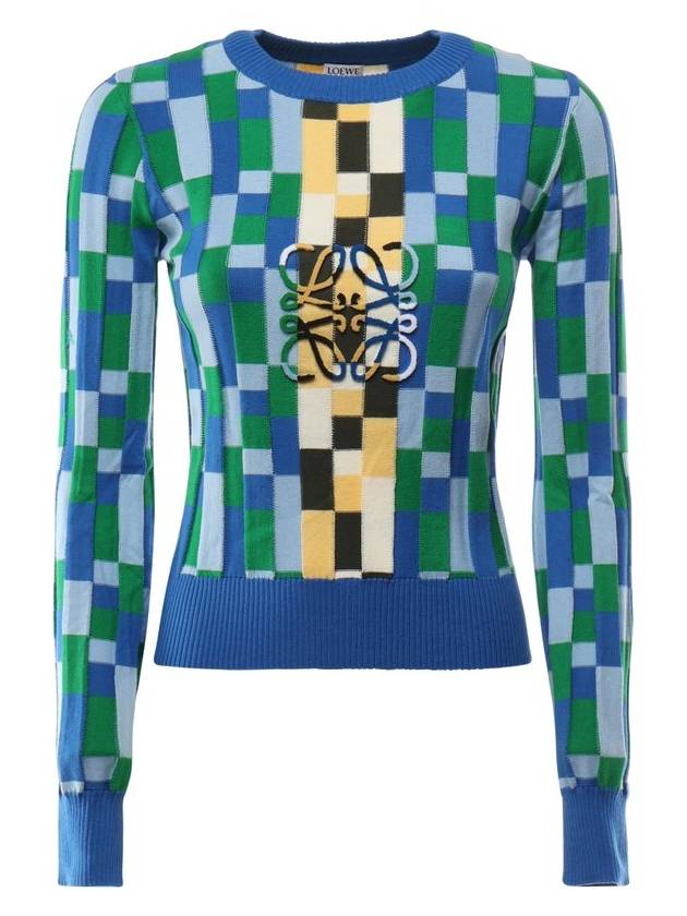 로에베 아나그램 기하학적 패턴 인타르시아 점퍼