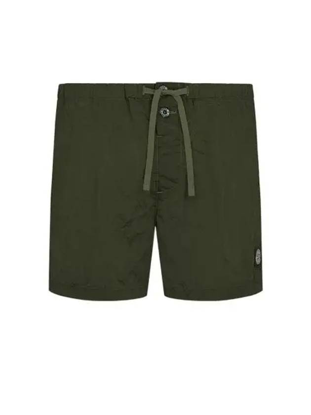 스톤 아일랜드 B0643 나일론 메탈 스위밍 트렁크 올리브 그린 21SS Stone Island B0643 Nylon Metal Swimming Trunk Olive Green 21SS