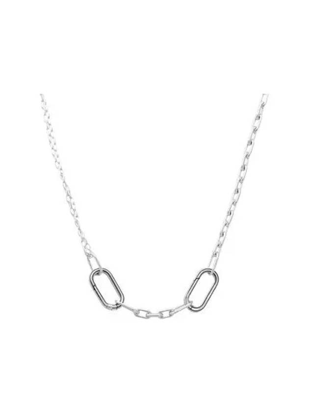 W 판도라 미 더블 링크 체인 네클리스 스털링 실버 W Pandora ME Double Link Chain Necklace Sterling Silver
