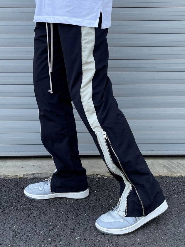 클라코 나일론 더블 사이드 지퍼 팬츠 블랙 크림