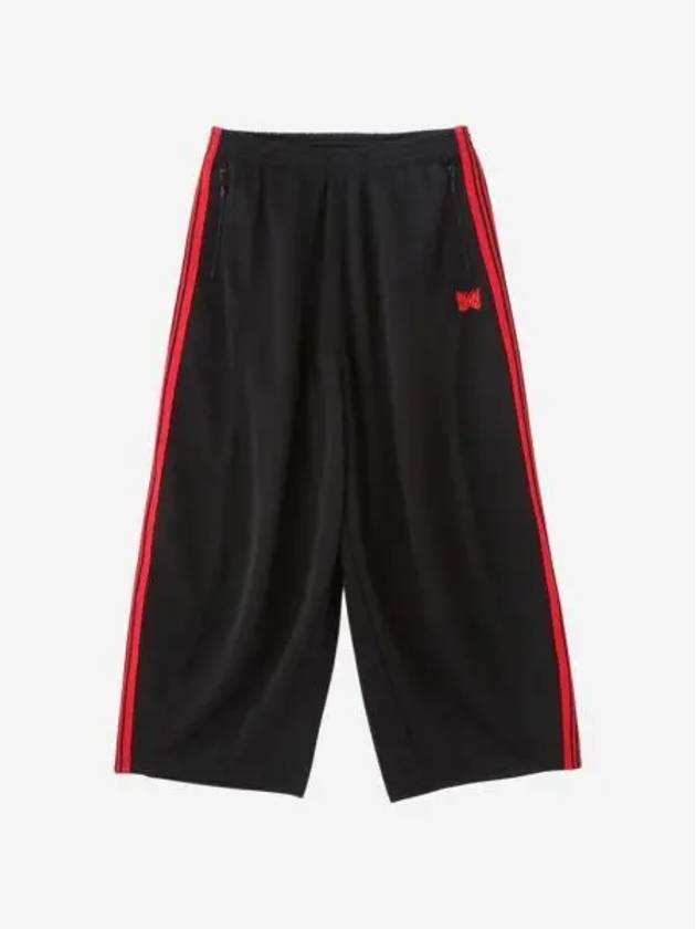 니들스 x LHP H.D. 트랙 팬츠 폴리 스무스 블랙 레드 Needles x LHP H.D. Track Pants Poly Smooth Black Red