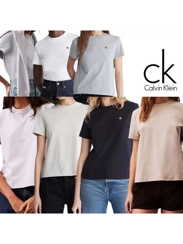 캘빈클라인 반팔 여성 아카이브 스몰로고 탑 티셔츠 7컬러