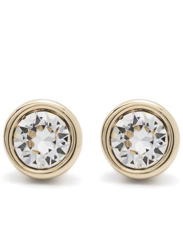 스와로브스키 임버 크리스탈 스터드 귀걸이 골드