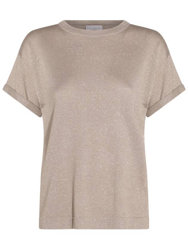 브루넬로 쿠치넬리 반팔 크루넥 니트 티셔츠