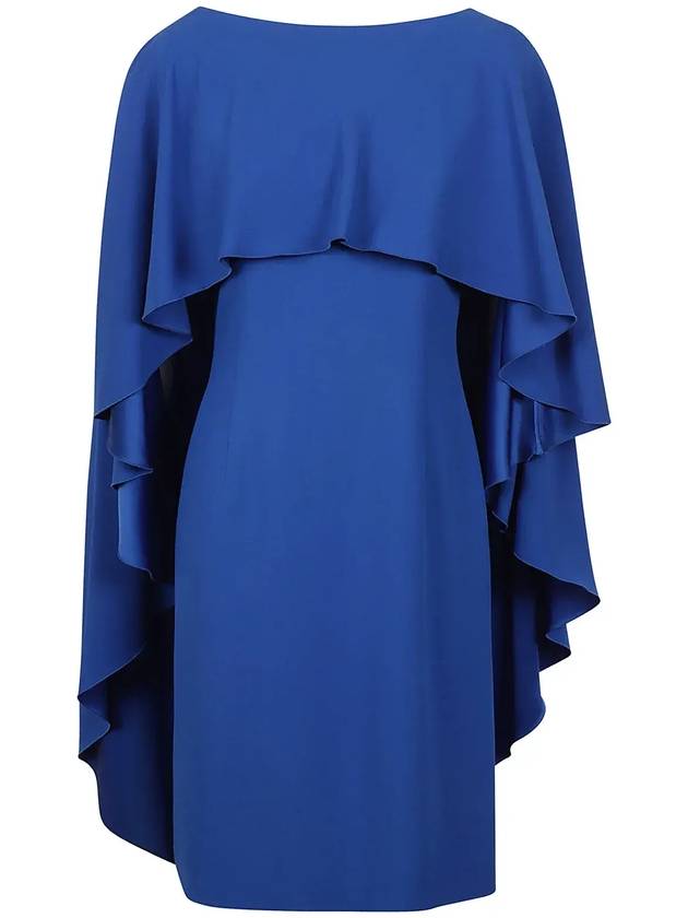 Alberta Ferretti 러플 디테일 케이프 디자인 드레스 04571618_A0290