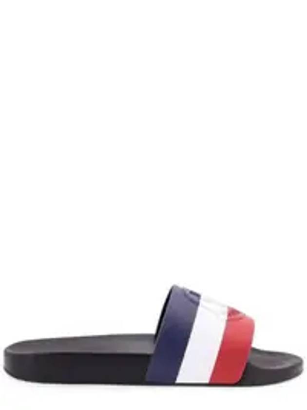 몽클레르 스트라이프 슬리퍼 블랙