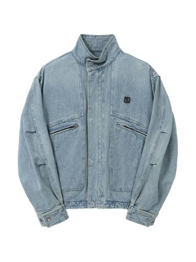 우영미 하이넥 데님 자켓 블루   25SS W251JP23984L