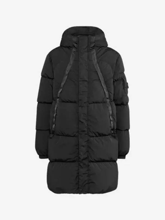 C.P. 컴퍼니 나이크라 R 후드 다운 코트 블랙 23FW C.P. Company Nycra R Hooded Down Coat Black 23FW