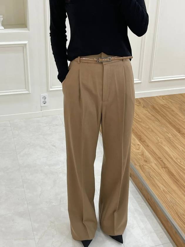24FW 막스마라 ZAC 울 하이웨이스트 팬츠 001 카멜
