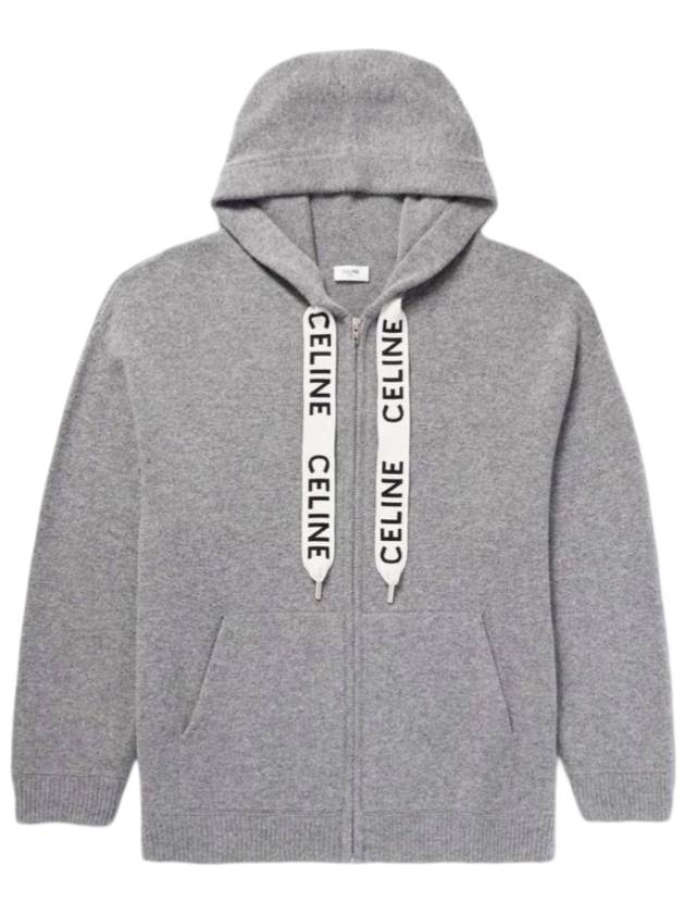 셀린느 캐시미어 울 후드집업 그레이