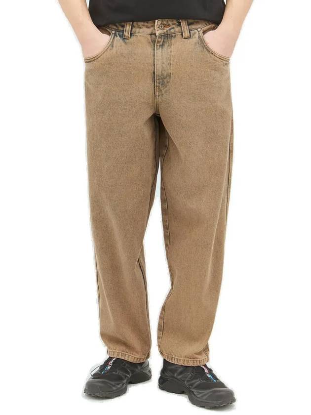 다임 배기 스트레이트 레그 미드 라이즈 진 DIMESU2445_BRW